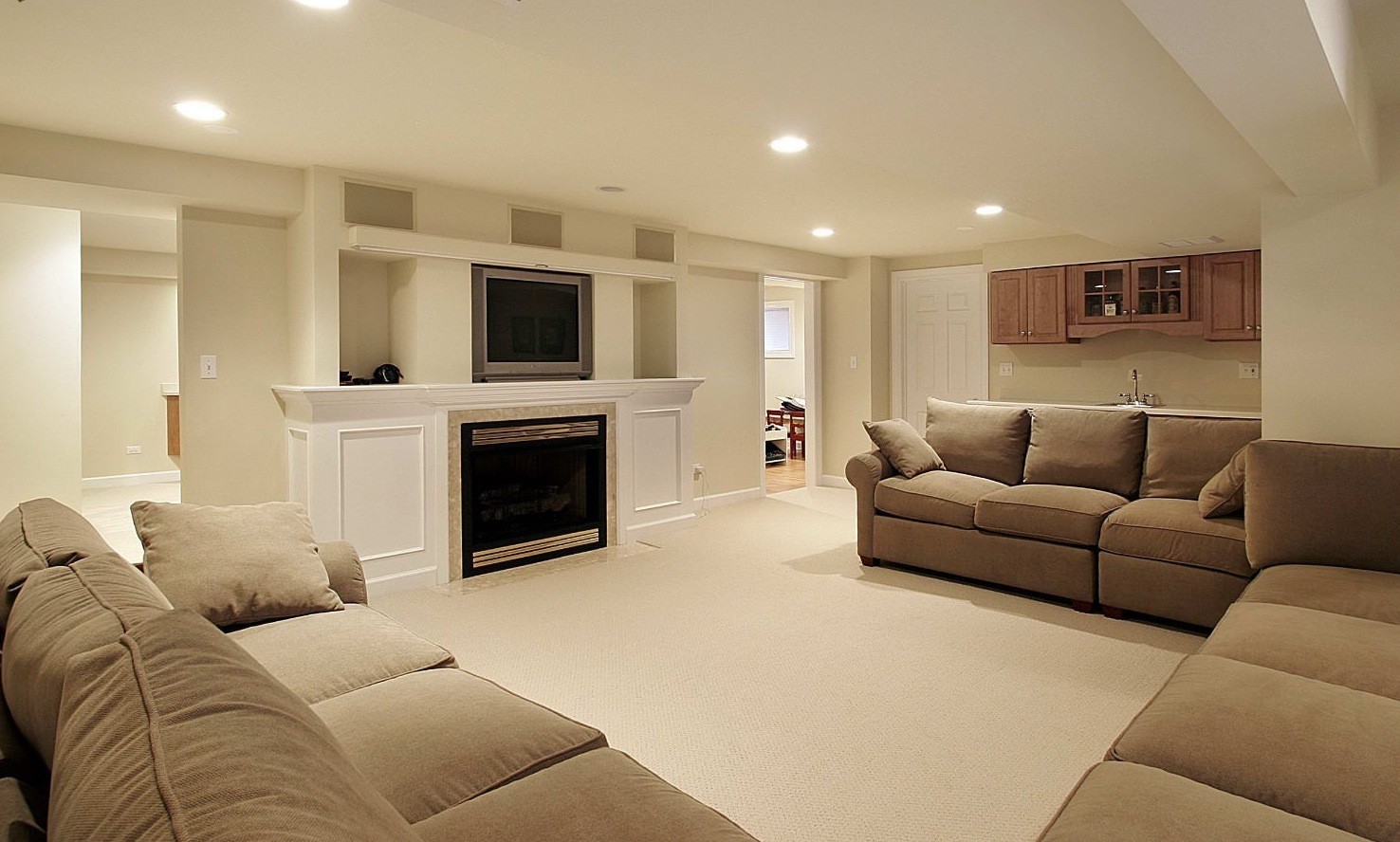 Light Paint Colors in a Dark Basement - Basement Finish Pros